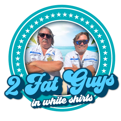 2 Fat Guys in White Shirts
